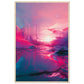 Affiche Rose Fluo ( 60x90-cm-Bois-clair)