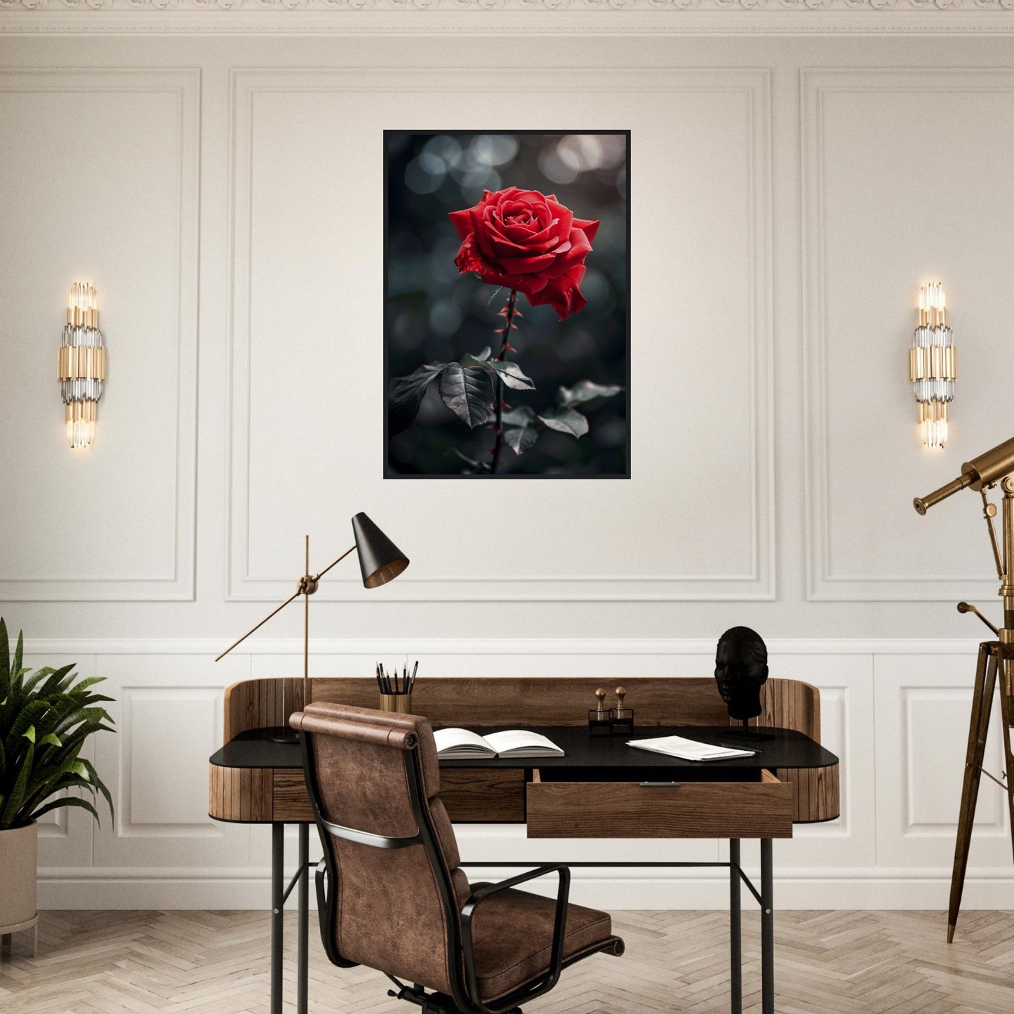 Affiche Rose Rouge ( )