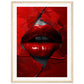 Affiche Rouge Baiser ( 45x60-cm-Bois-clair)