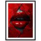 Affiche Rouge Baiser ( 45x60-cm-Bois-noir)