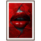 Affiche Rouge Baiser ( 70x100-cm-Bois-foncé)