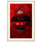 Affiche Rouge Baiser ( 30x45-cm-Bois-clair)