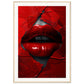 Affiche Rouge Baiser ( 70x100-cm-Bois-clair)