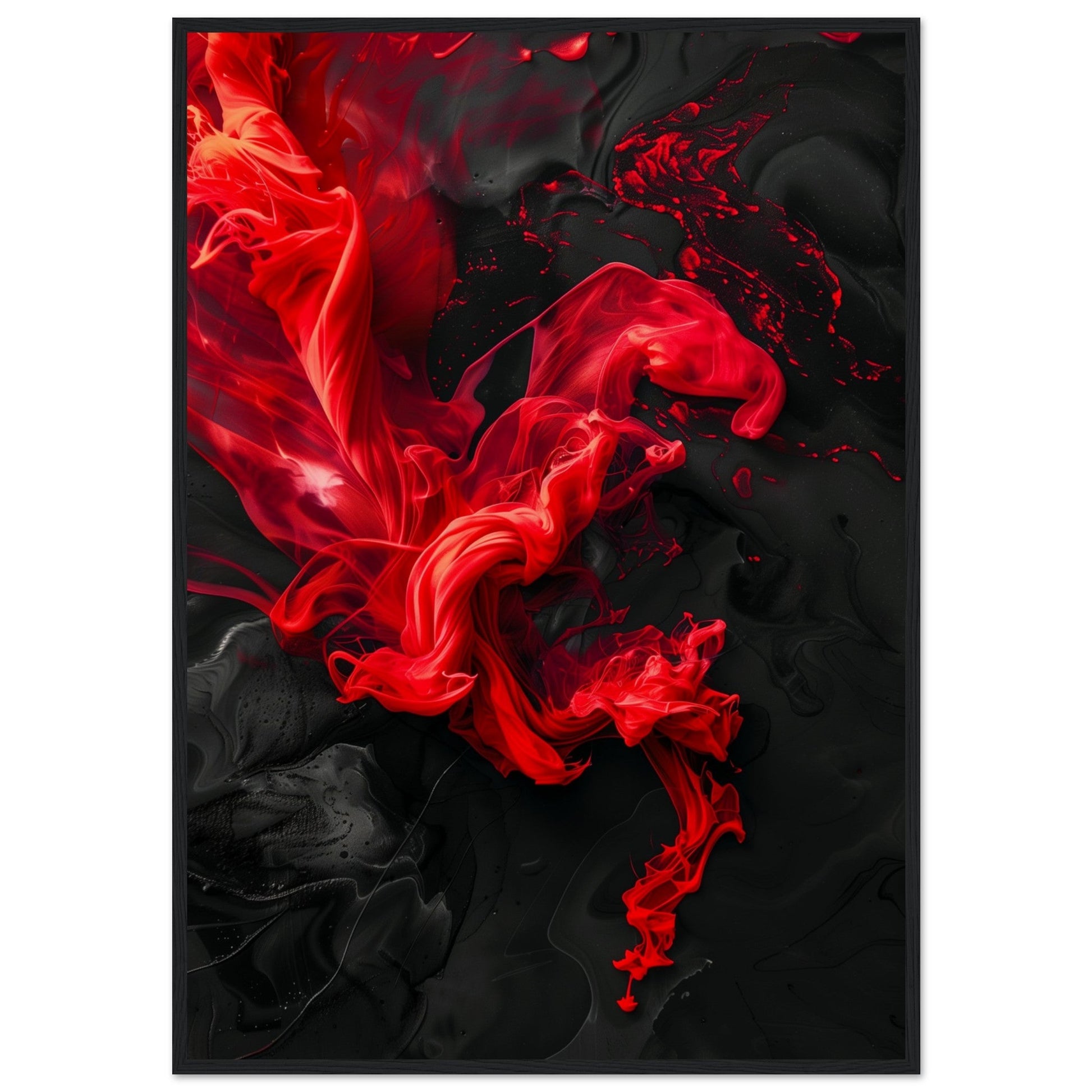 Affiche Rouge Et Noir ( 70x100-cm-Bois-noir)