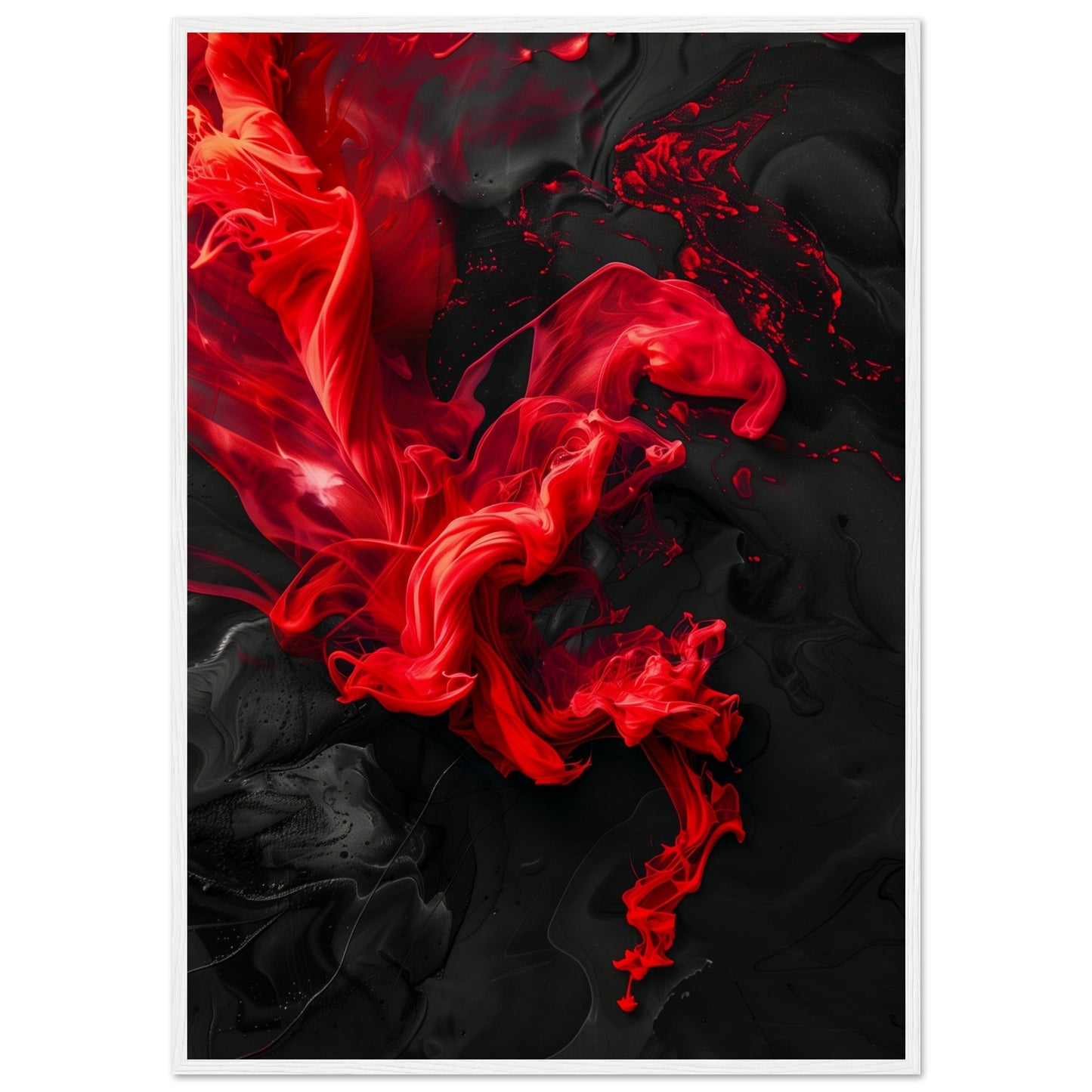 Affiche Rouge Et Noir ( 70x100-cm-Bois-blanc)