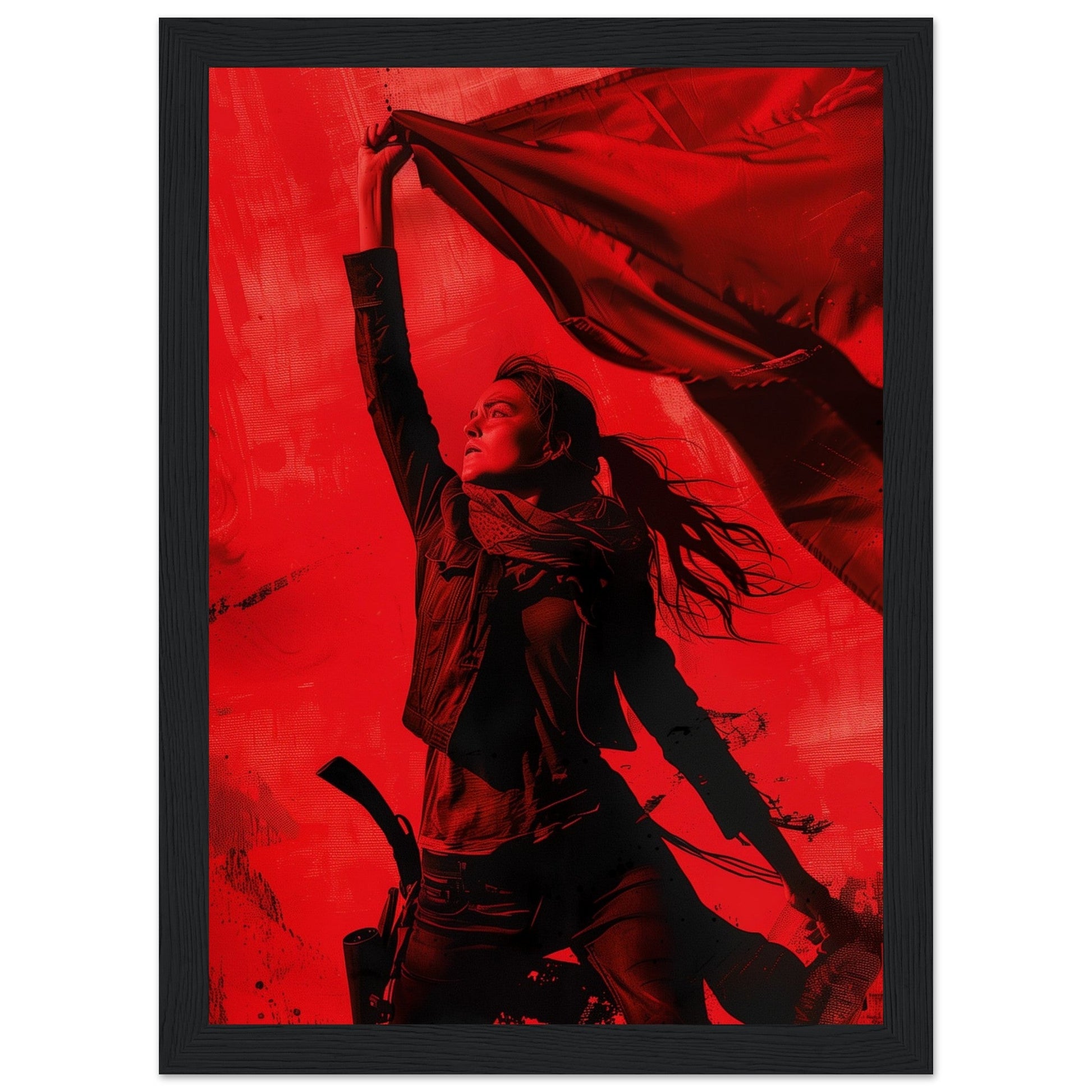 Affiche Rouge Résistance ( 21x29.7-cm-Bois-noir)