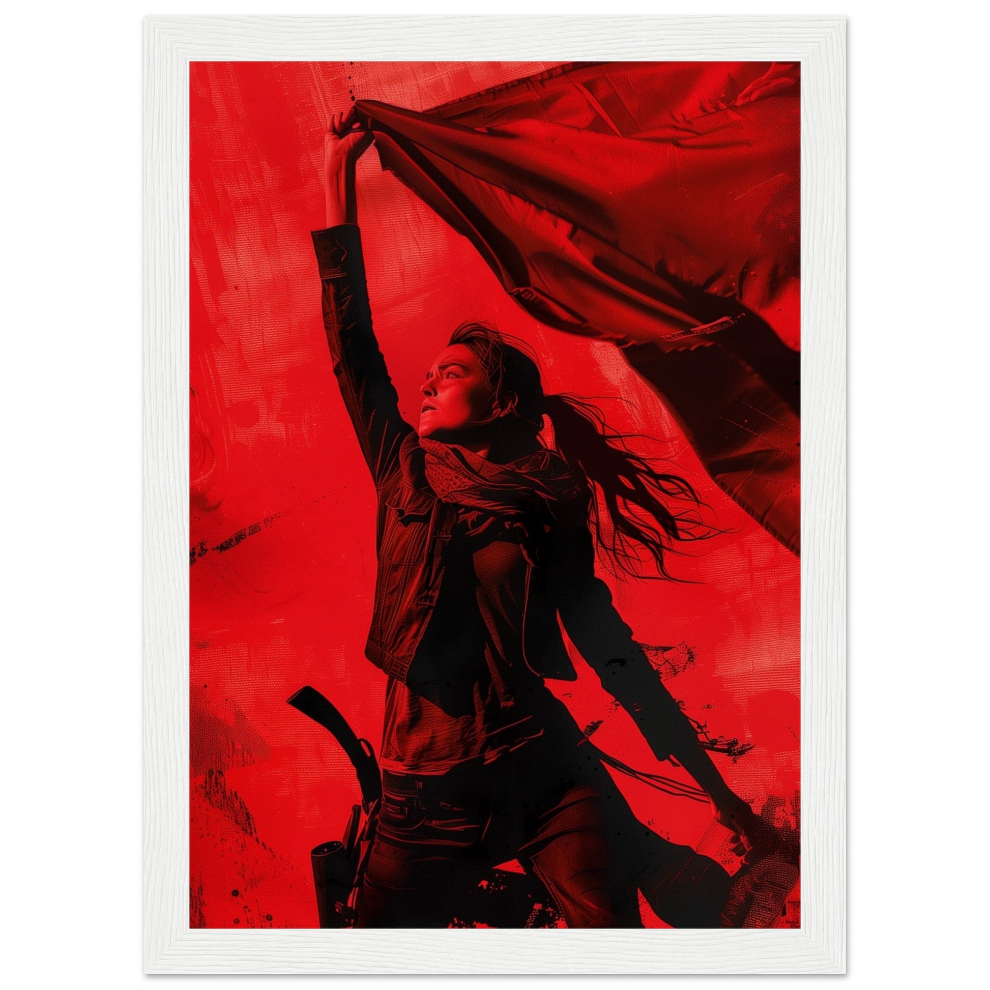 Affiche Rouge Résistance ( 21x29.7-cm-Bois-blanc)