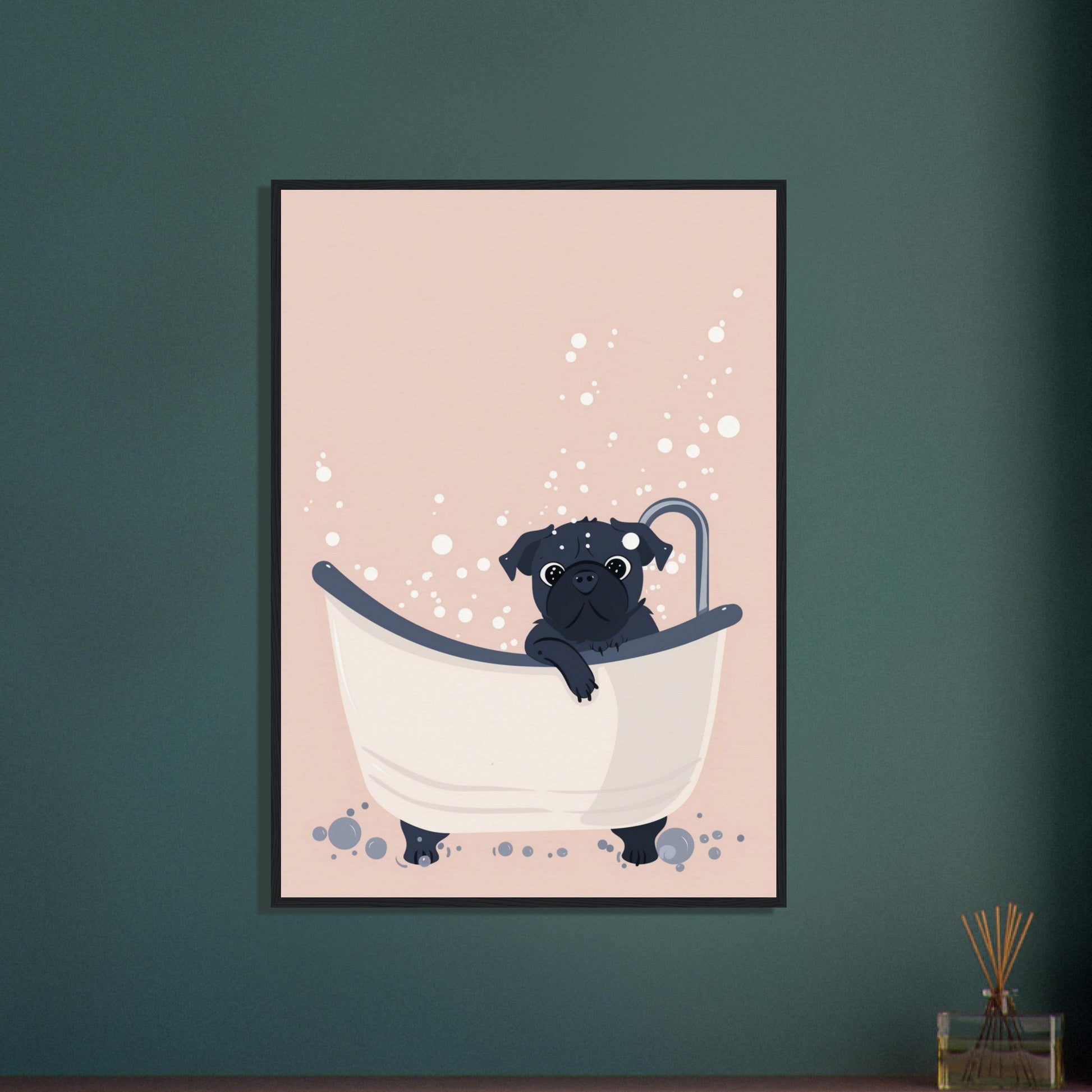 Affiche Salle de Bain Rose ( )