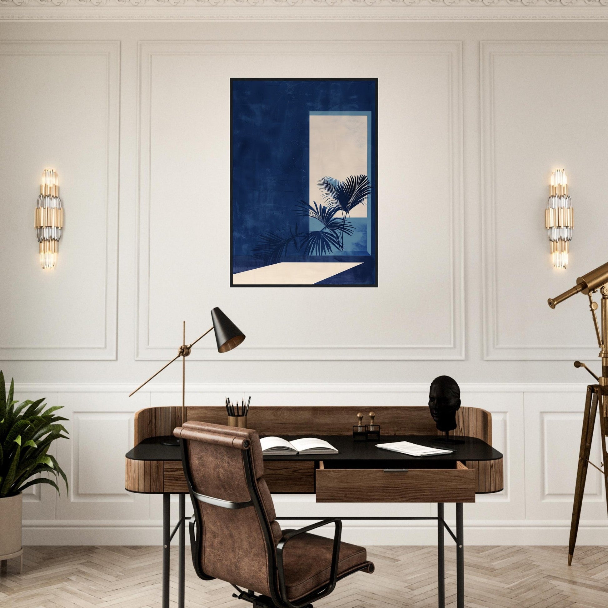 Affiche Scandinave Bleu ( )