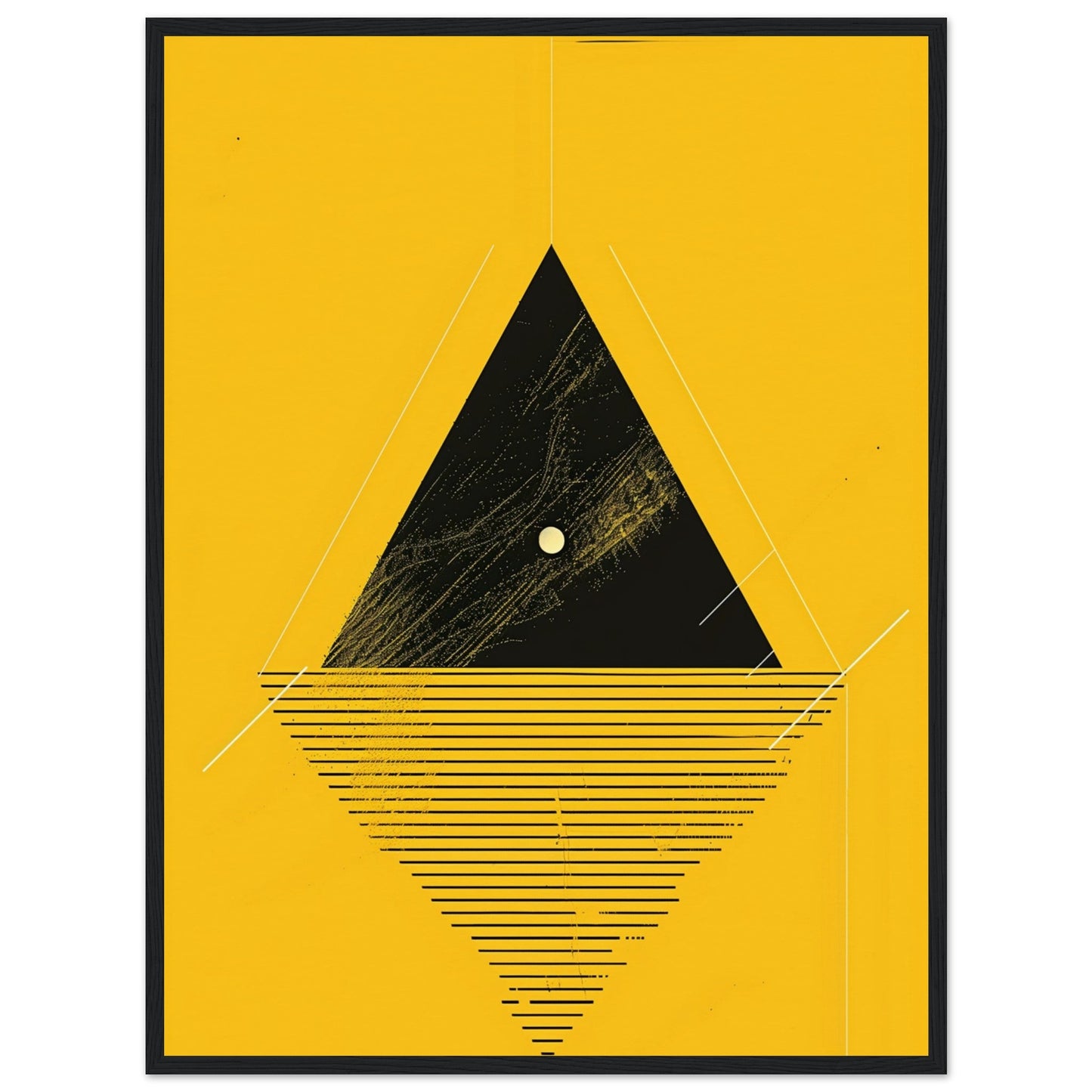 Affiche Scandinave Jaune ( 60x80-cm-Bois-noir)