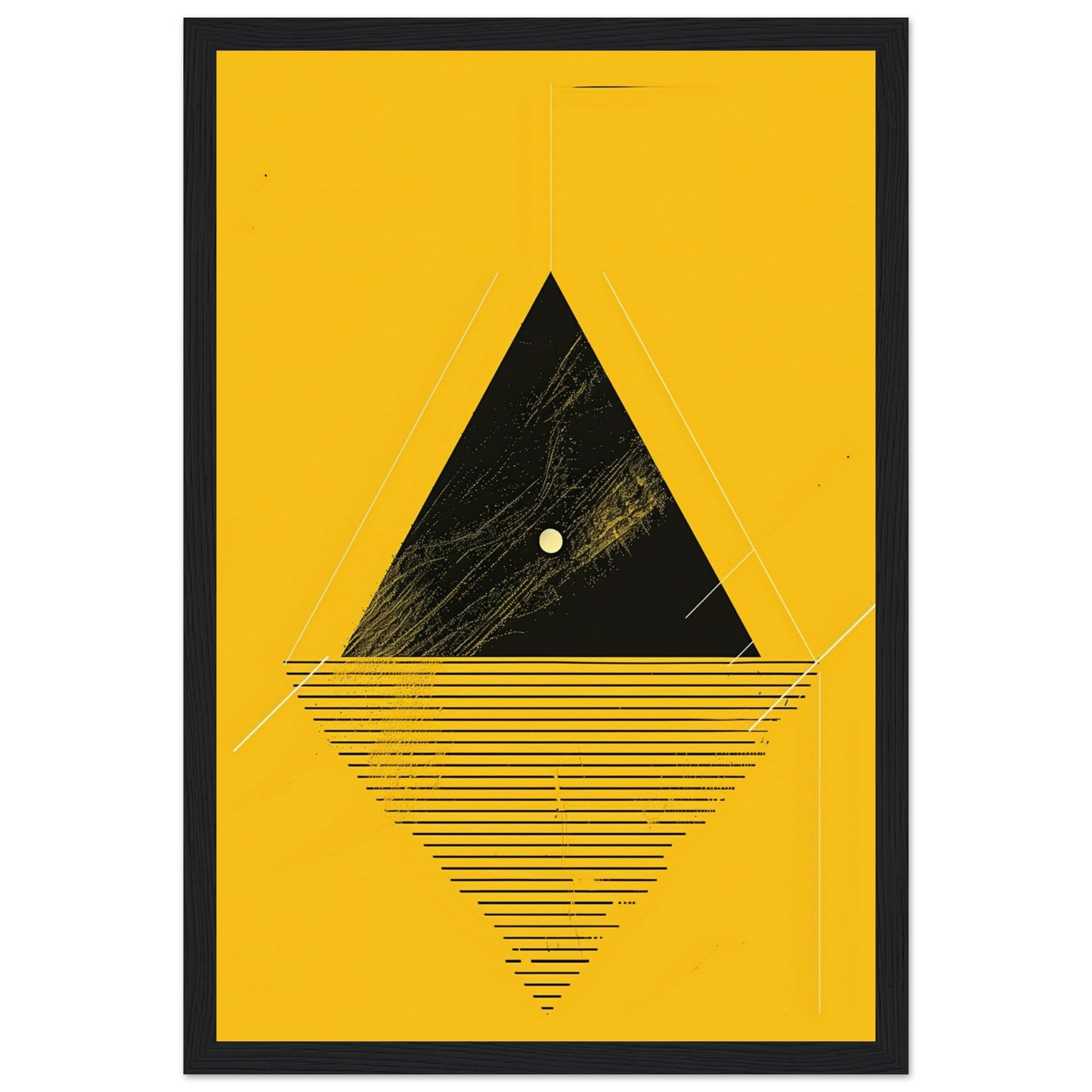 Affiche Scandinave Jaune ( 30x45-cm-Bois-noir)