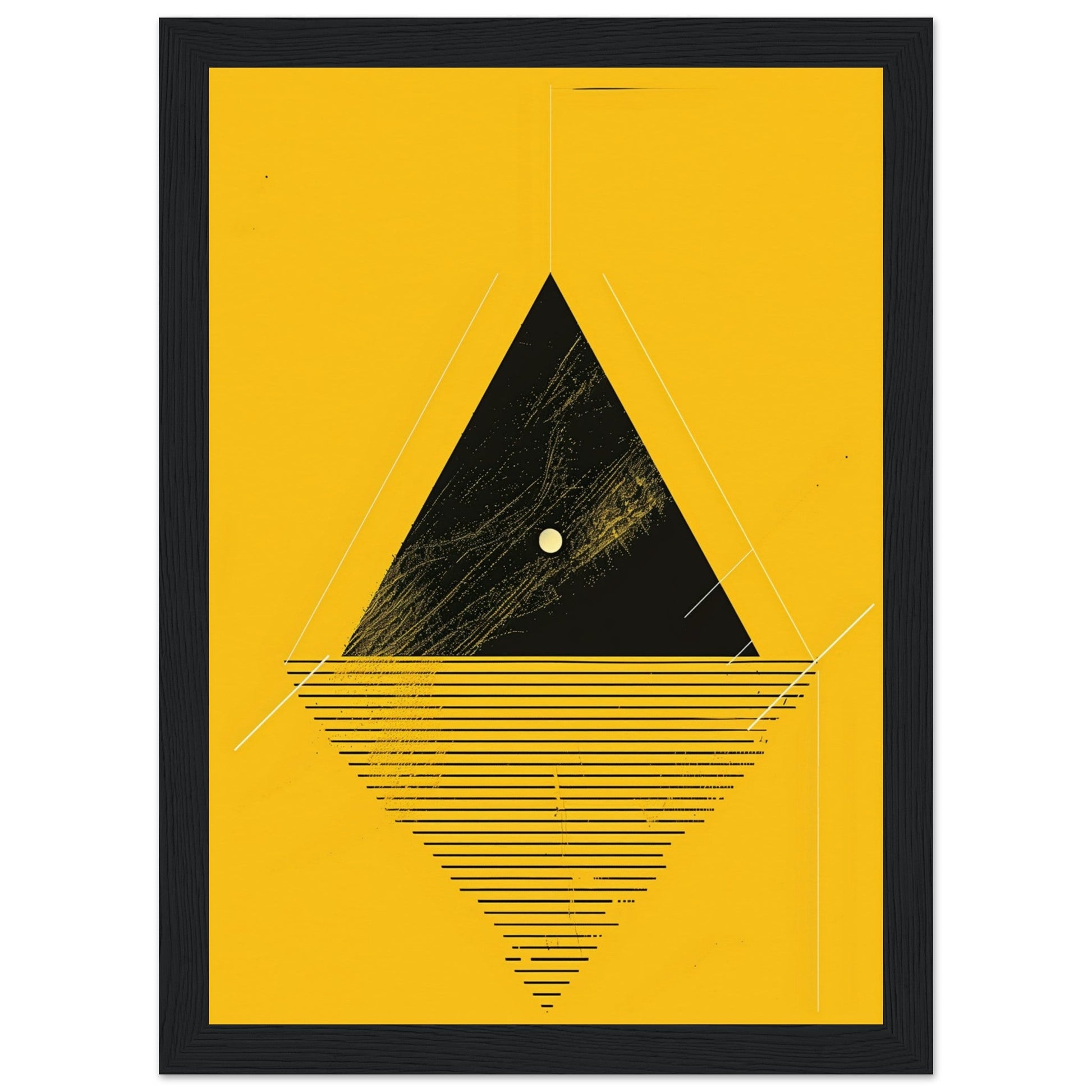 Affiche Scandinave Jaune ( 21x29.7-cm-Bois-noir)