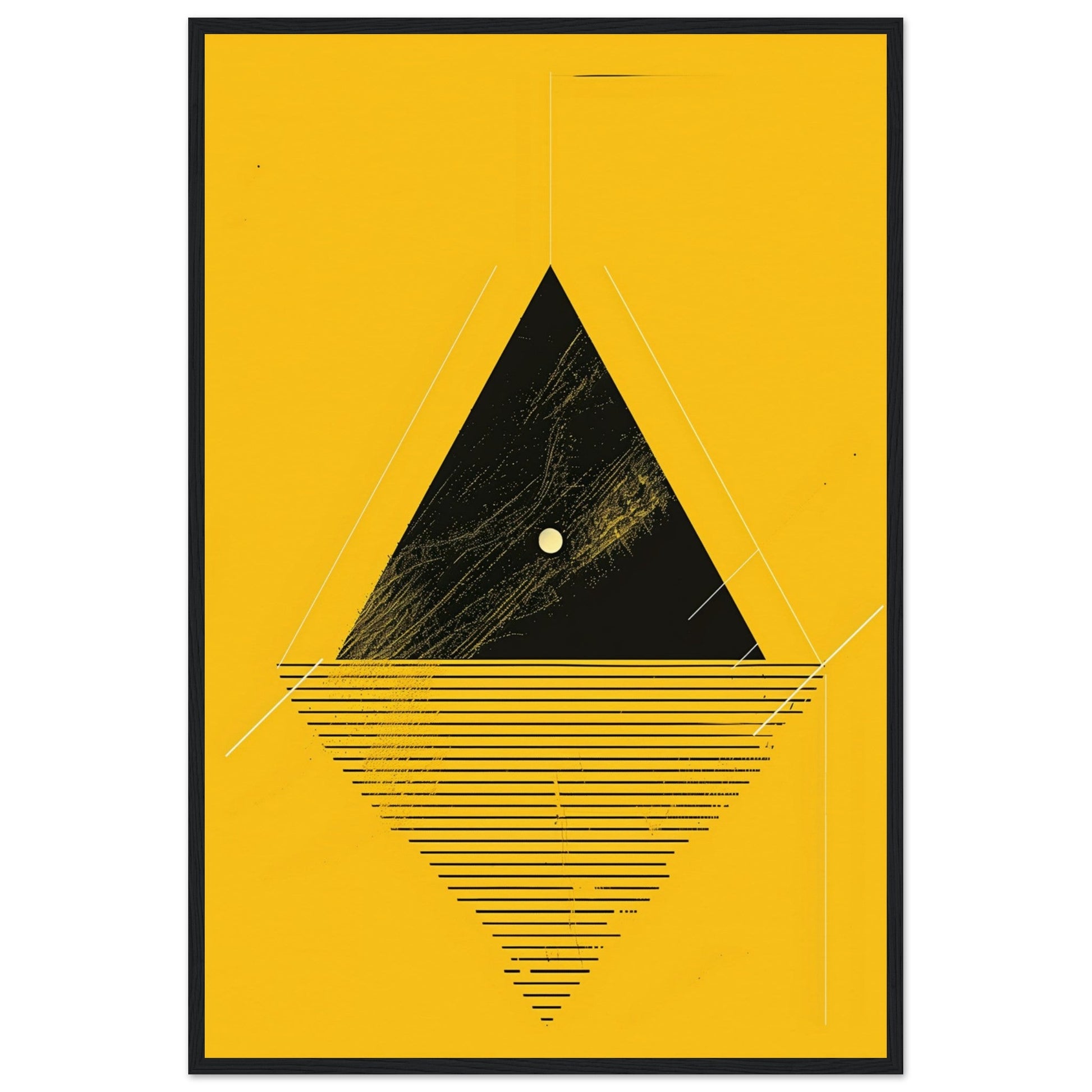 Affiche Scandinave Jaune ( 60x90-cm-Bois-noir)