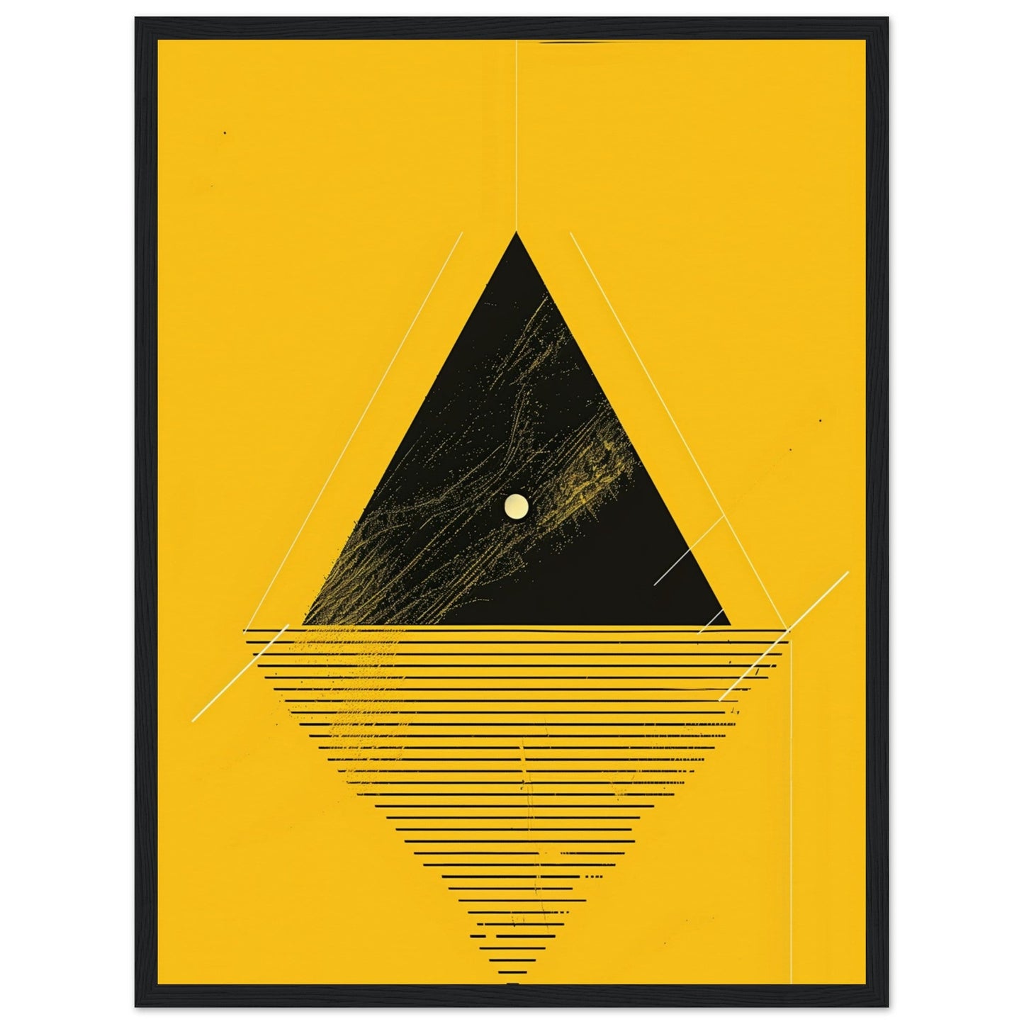 Affiche Scandinave Jaune ( 45x60-cm-Bois-noir)