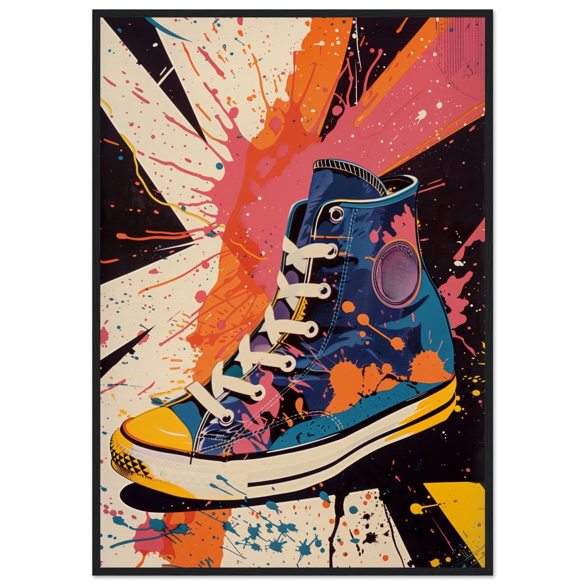 Affiche Sneakers 1968 ( 70x100-cm-Bois-noir)