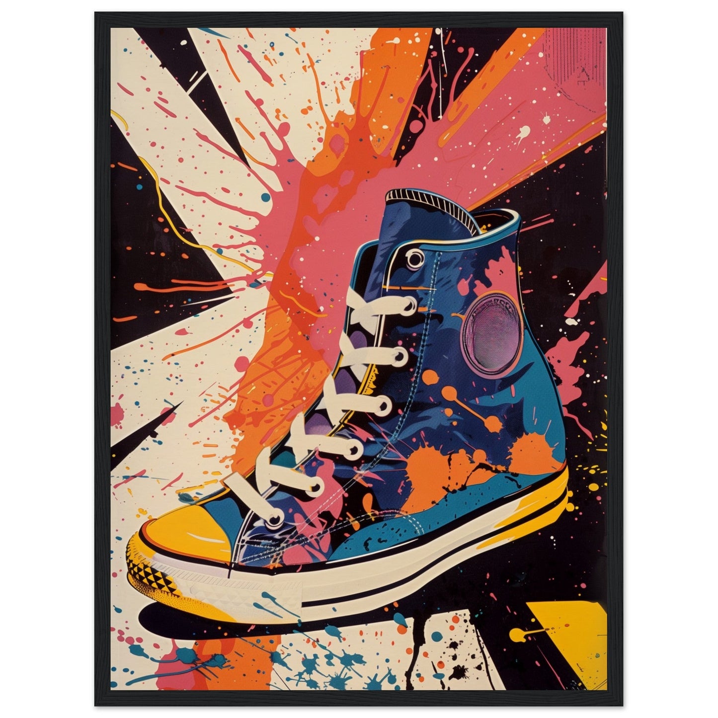 Affiche Sneakers 1968 ( 45x60-cm-Bois-noir)