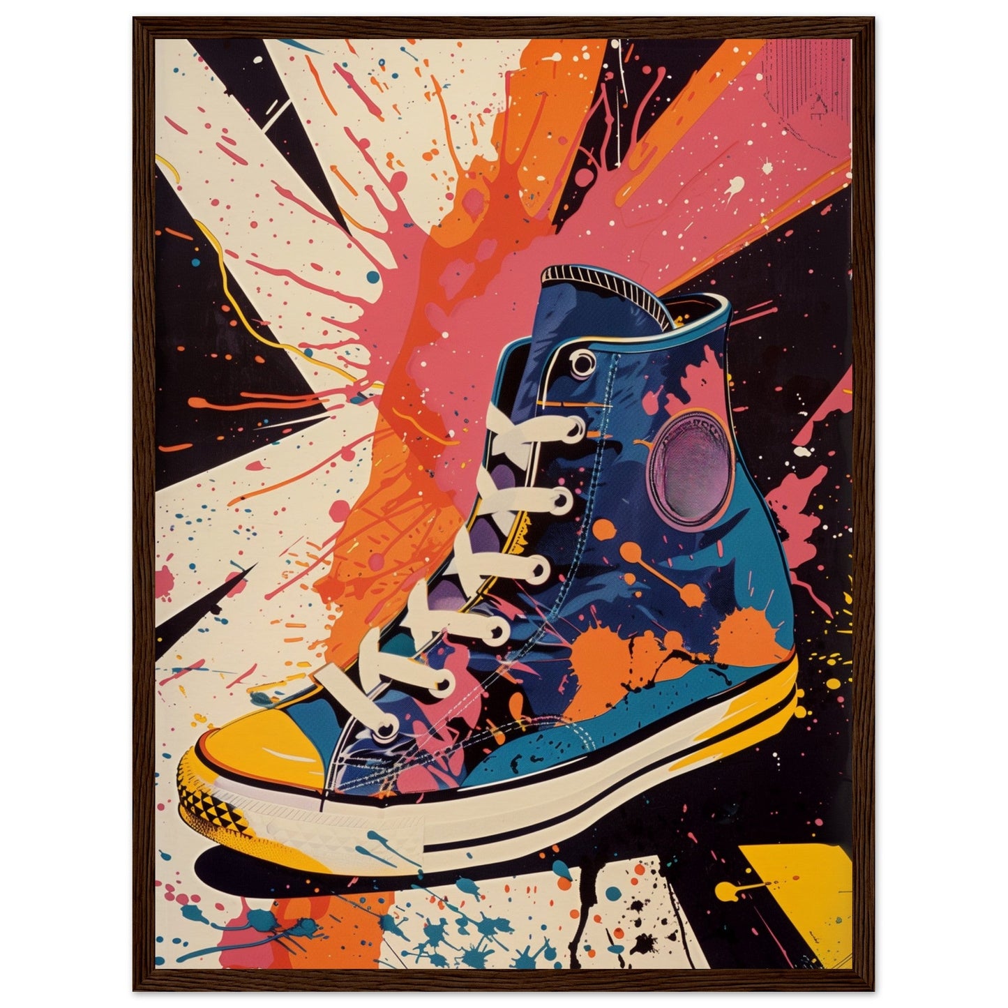 Affiche Sneakers 1968 ( 45x60-cm-Bois-foncé)