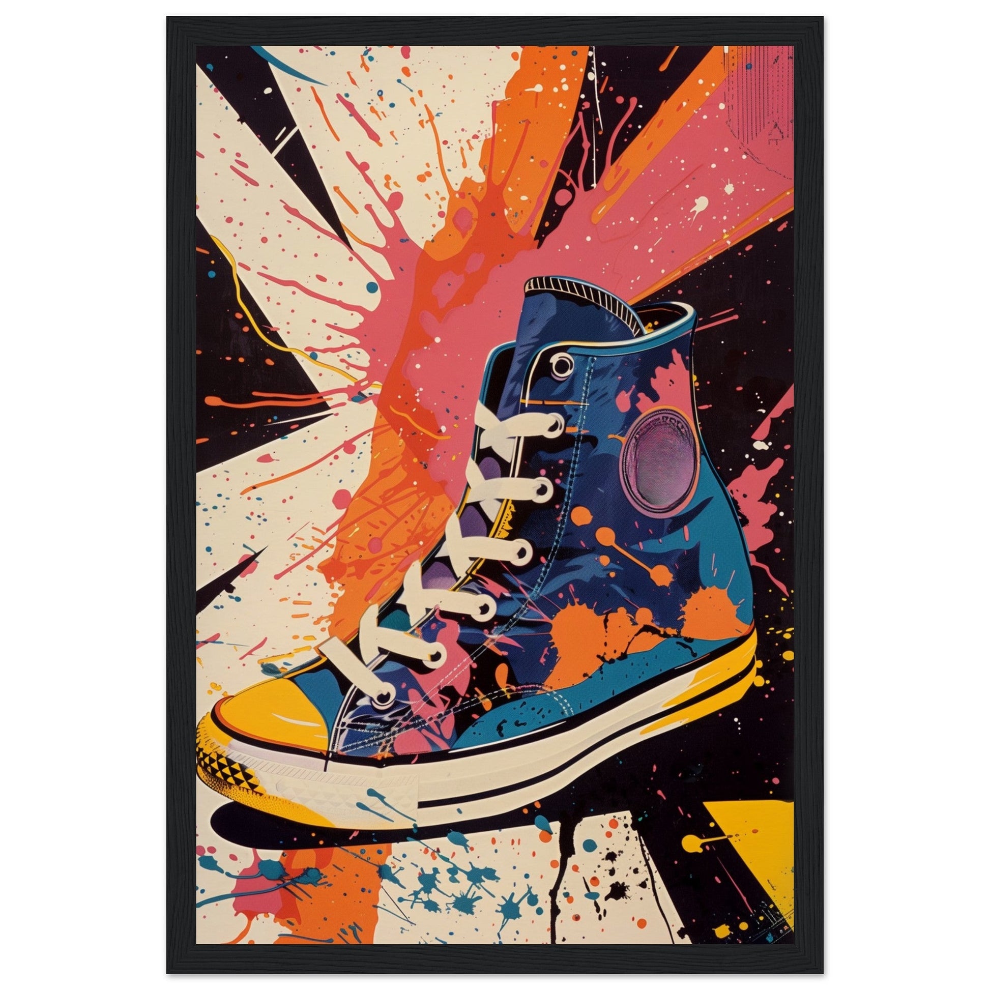 Affiche Sneakers 1968 ( 30x45-cm-Bois-noir)