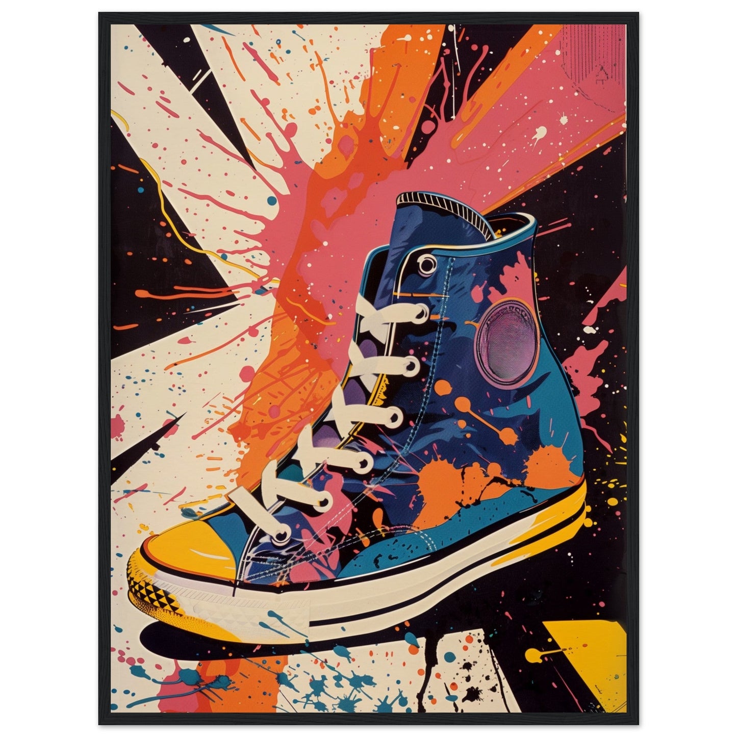 Affiche Sneakers 1968 ( 60x80-cm-Bois-noir)