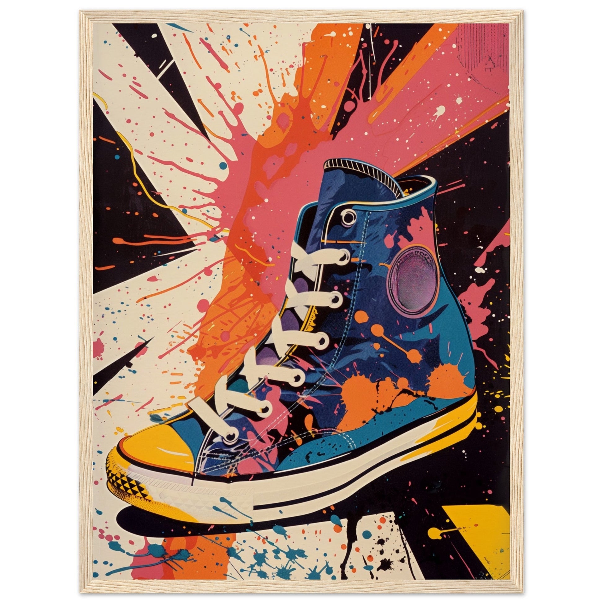 Affiche Sneakers 1968 ( 45x60-cm-Bois-clair)