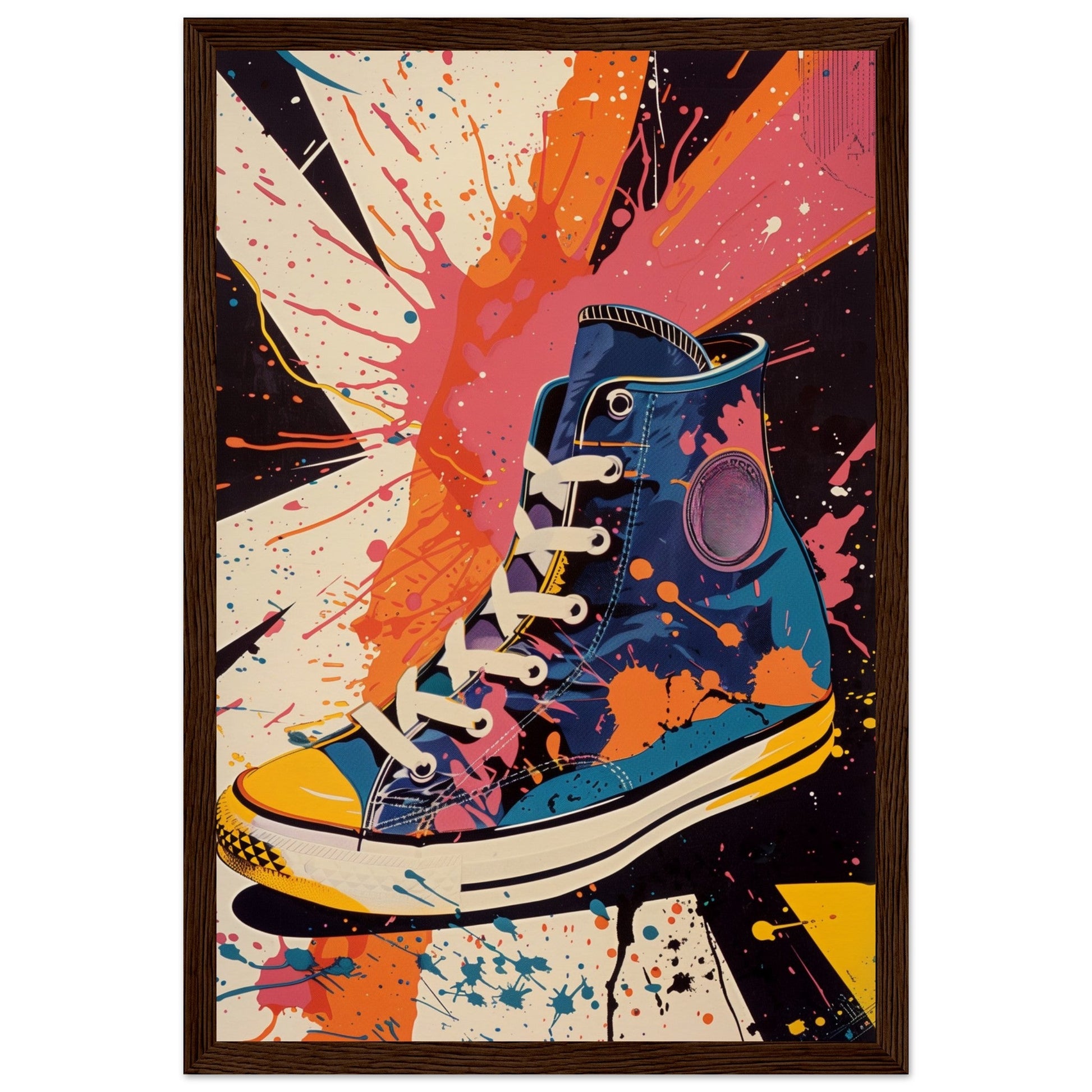 Affiche Sneakers 1968 ( 30x45-cm-Bois-foncé)