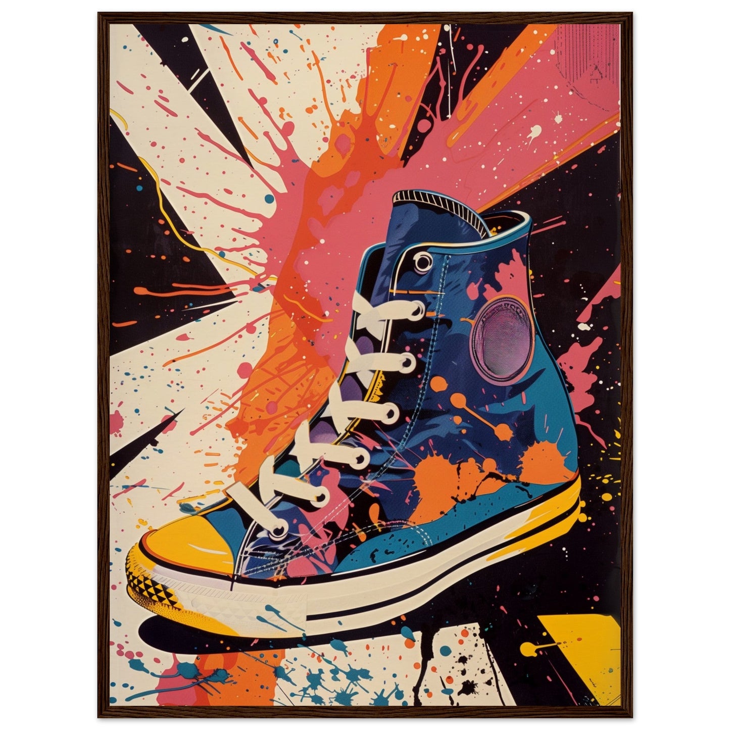 Affiche Sneakers 1968 ( 60x80-cm-Bois-foncé)