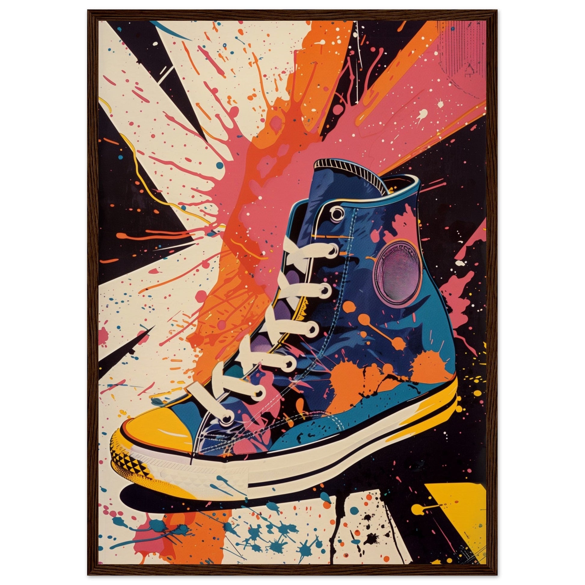 Affiche Sneakers 1968 ( 50x70-cm-Bois-foncé)