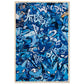 Affiche Street Art Bleu ( 60x90-cm-Bois-clair)