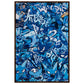 Affiche Street Art Bleu ( 60x90-cm-Bois-foncé)