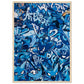 Affiche Street Art Bleu ( 50x70-cm-Bois-clair)