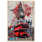 Affiche Street Art Londres ( 60x90-cm-Bois-clair)