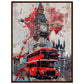 Affiche Street Art Londres ( 60x80-cm-Bois-foncé)