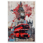 Affiche Street Art Londres ( 60x90-cm-Bois-blanc)