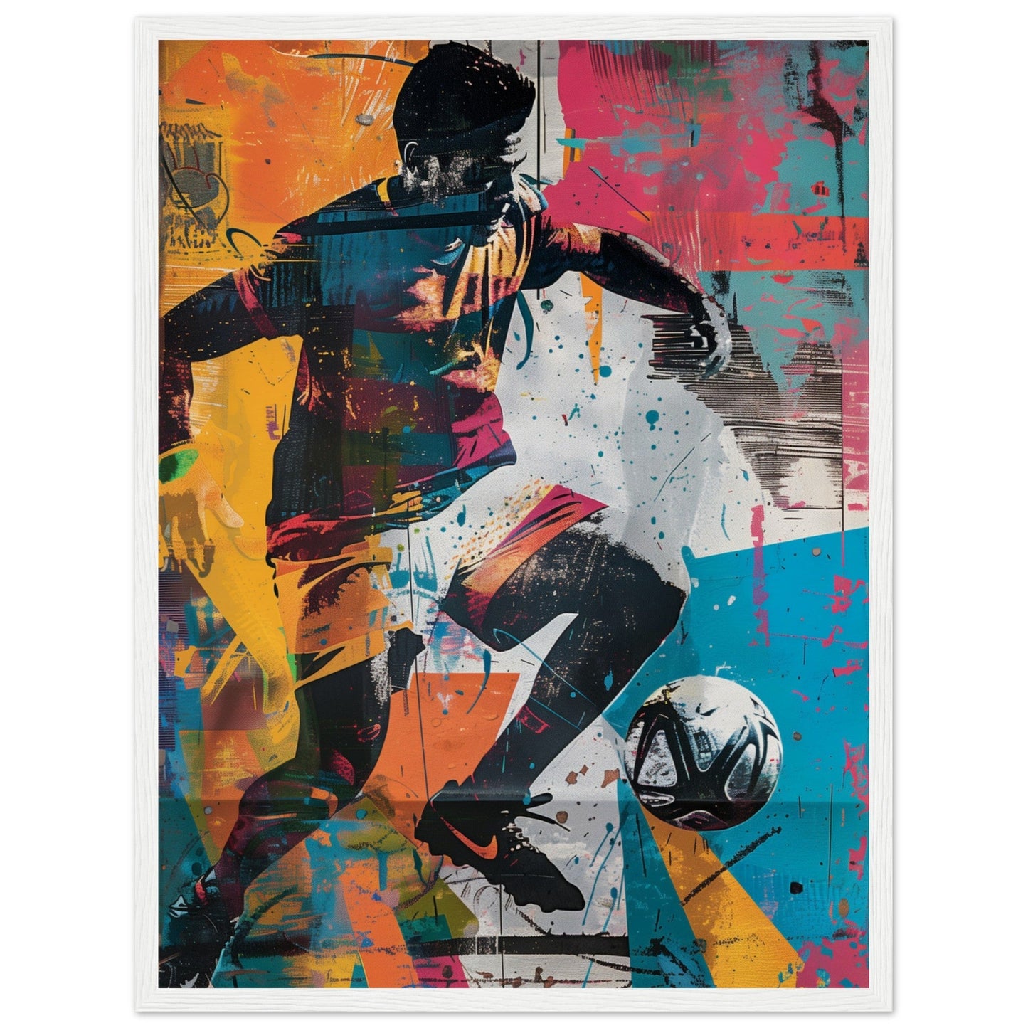 Affiche Street Art Sport ( 45x60-cm-Bois-blanc)