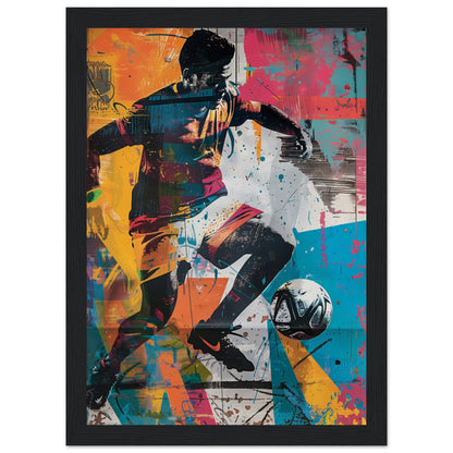 Affiche Street Art Sport ( 21x29.7-cm-Bois-noir)