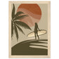 Affiche Surf Marron ( 21x29.7-cm-Bois-clair)