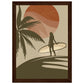 Affiche Surf Marron ( 21x29.7-cm-Bois-foncé)