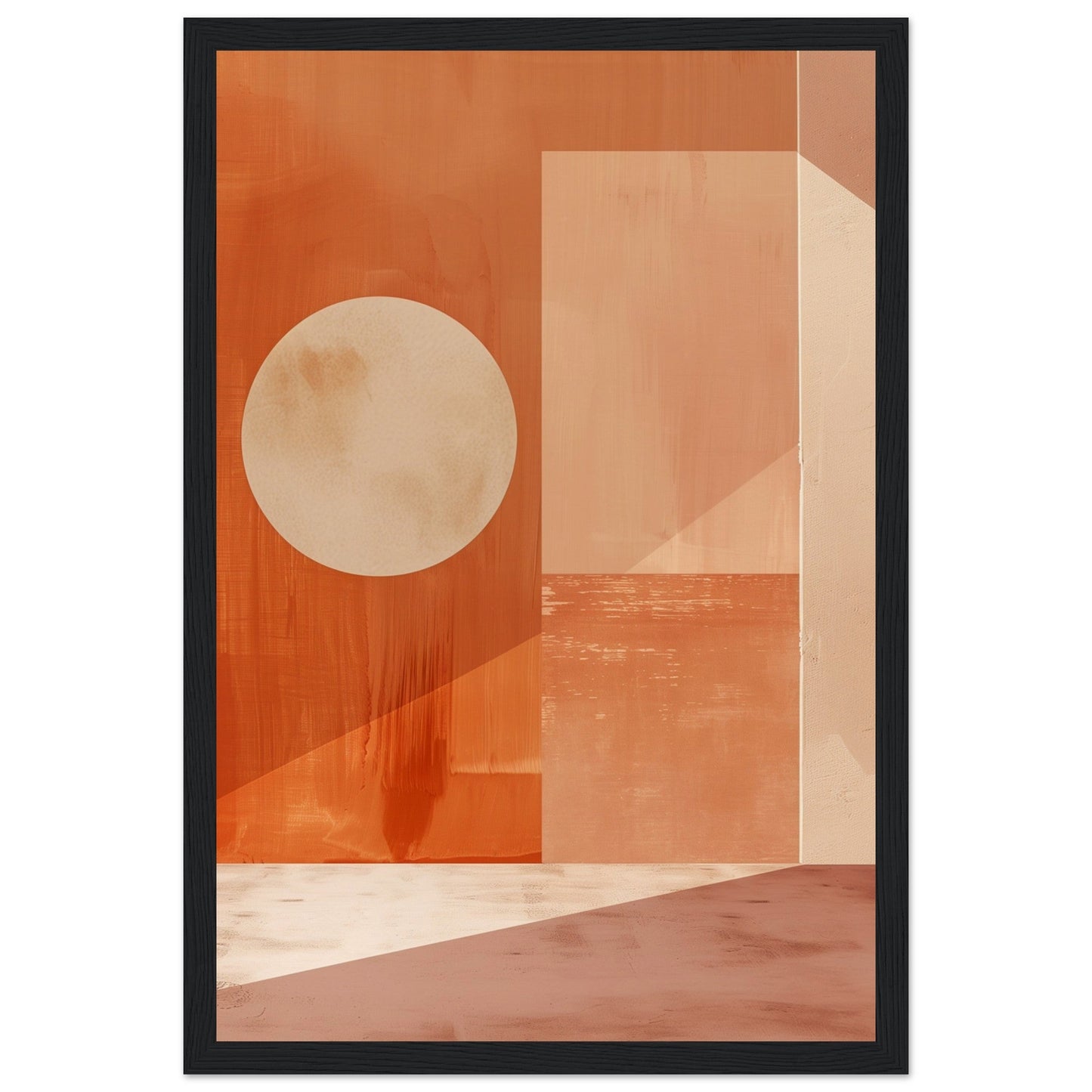 Affiche Tableau Terracotta Moderne ( 30x45-cm-Bois-noir)