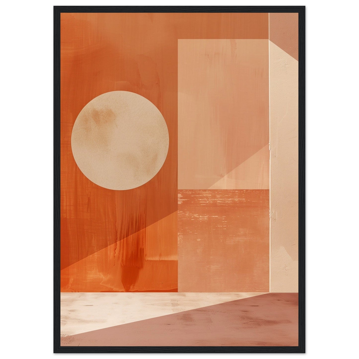 Affiche Tableau Terracotta Moderne ( 50x70-cm-Bois-noir)