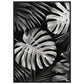 Affiche Tropical Noir et Blanc ( 70x100-cm-Bois-noir)