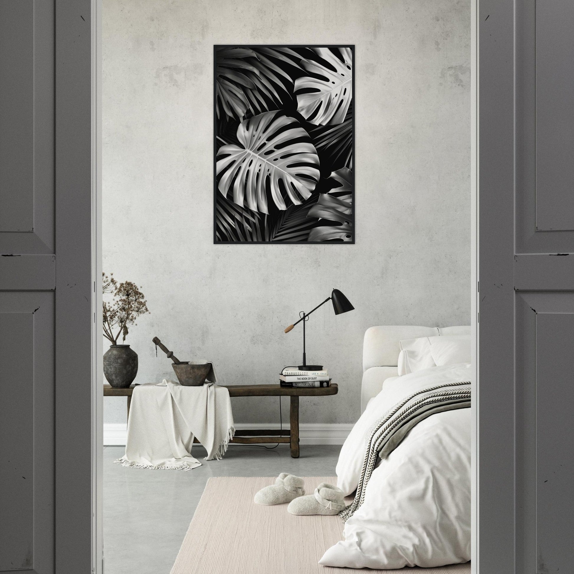 Affiche Tropical Noir et Blanc ( )