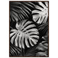 Affiche Tropical Noir et Blanc ( 70x100-cm-Bois-foncé)