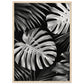 Affiche Tropical Noir et Blanc ( 50x70-cm-Bois-clair)