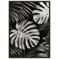 Affiche Tropical Noir et Blanc ( 50x70-cm-Bois-foncé)