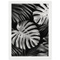 Affiche Tropical Noir et Blanc ( 21x29.7-cm-Bois-blanc)