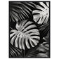 Affiche Tropical Noir et Blanc ( 50x70-cm-Bois-noir)