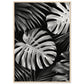 Affiche Tropical Noir et Blanc ( 70x100-cm-Bois-clair)