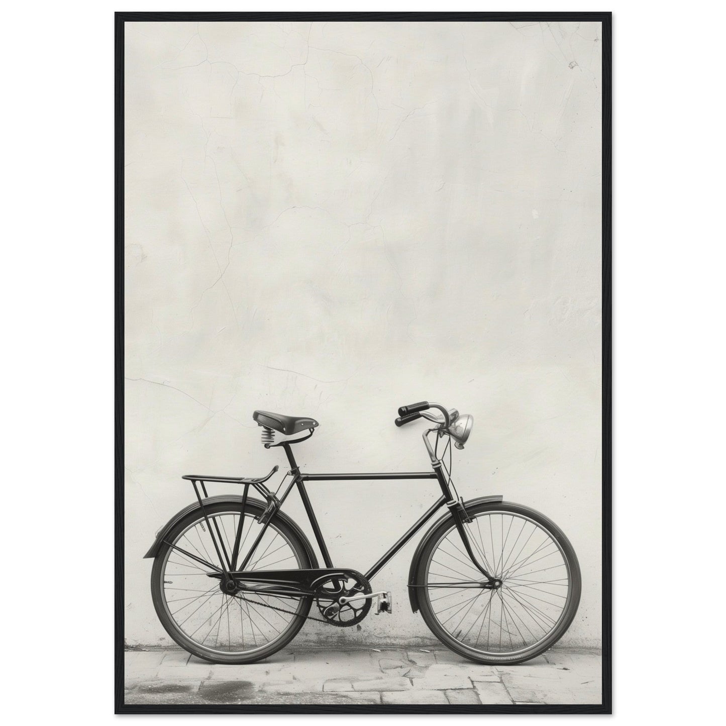 Affiche Vélo Noir et Blanc ( 70x100-cm-Bois-noir)