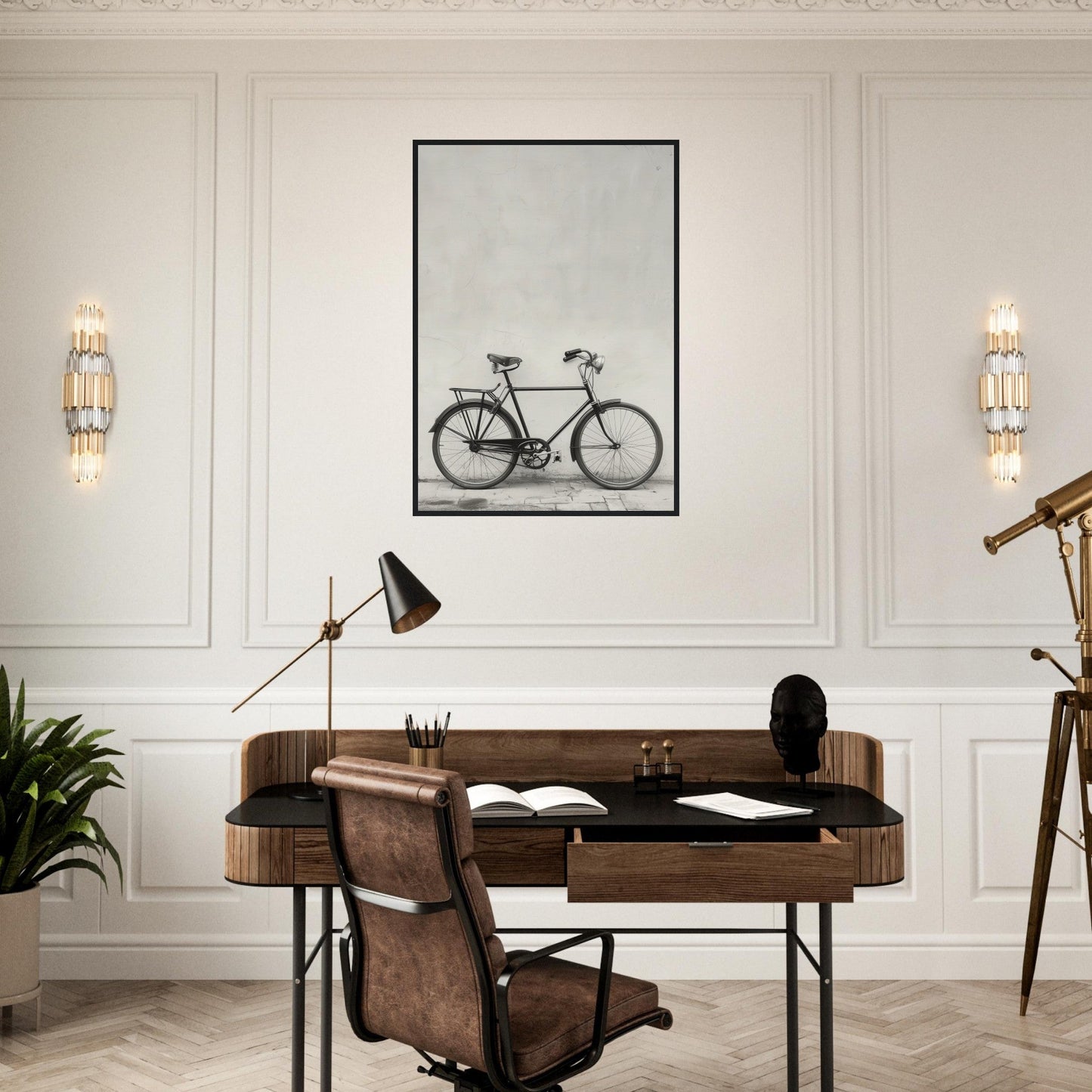 Affiche Vélo Noir et Blanc ( )