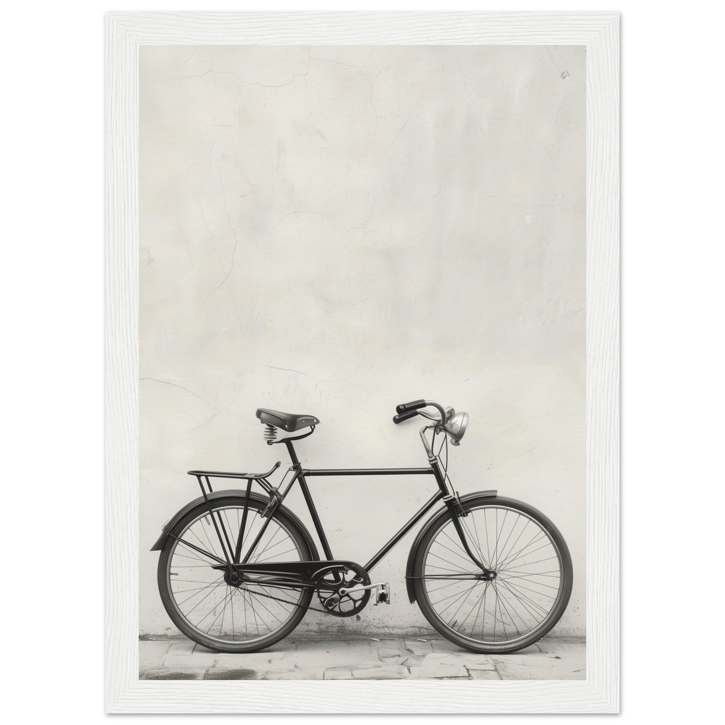 Affiche Vélo Noir et Blanc ( 21x29.7-cm-Bois-blanc)